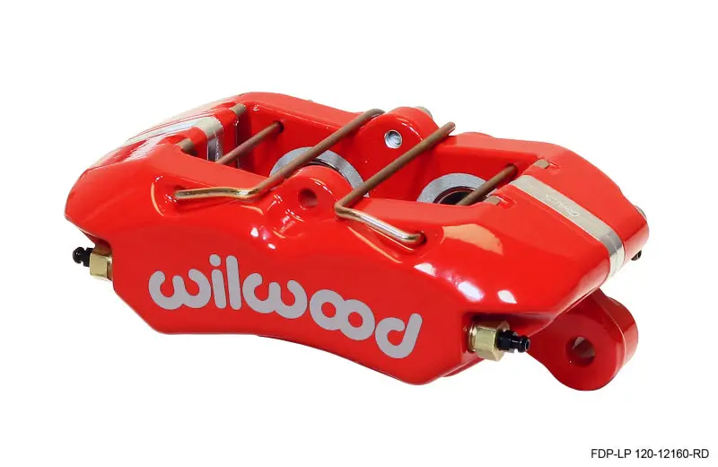 Wilwood Dynapro Low-Profile Brake Caliper – 5.25-Inch Mounting, Dual 1.12-Inch Pistons, Compatible With 0.81-Inch Rotors, Red Anodized 1