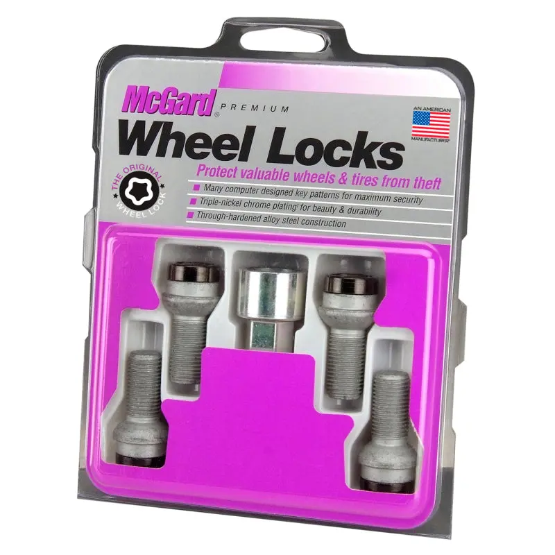Mcgard Security Wheel Lock Kit – 4-Piece, Radius Seat Design, M14X1.5 Thread, 17Mm Hex Head, 26.7Mm Shank, Black Finish 1