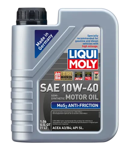 Liqui Moly Mos2 Anti-Friction Engine Oil 10W-40 Synthetic Blend 1