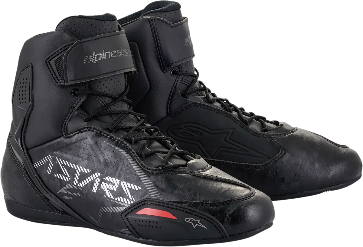 Alpinestars Faster-3 Motorcycle Shoes – Black And Gunmetal (Us Size 8) 1