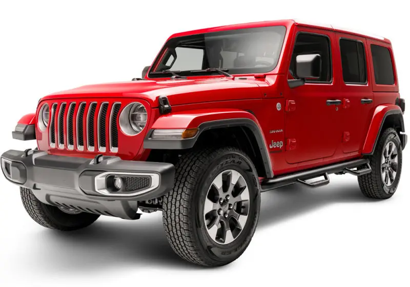 N-Fab Nerf Step Side Bars – For 2018 Jeep Wrangler Jl 4-Door Suv, 3-Inch Tubing, Textured Black Finish, W2W Mounting 1