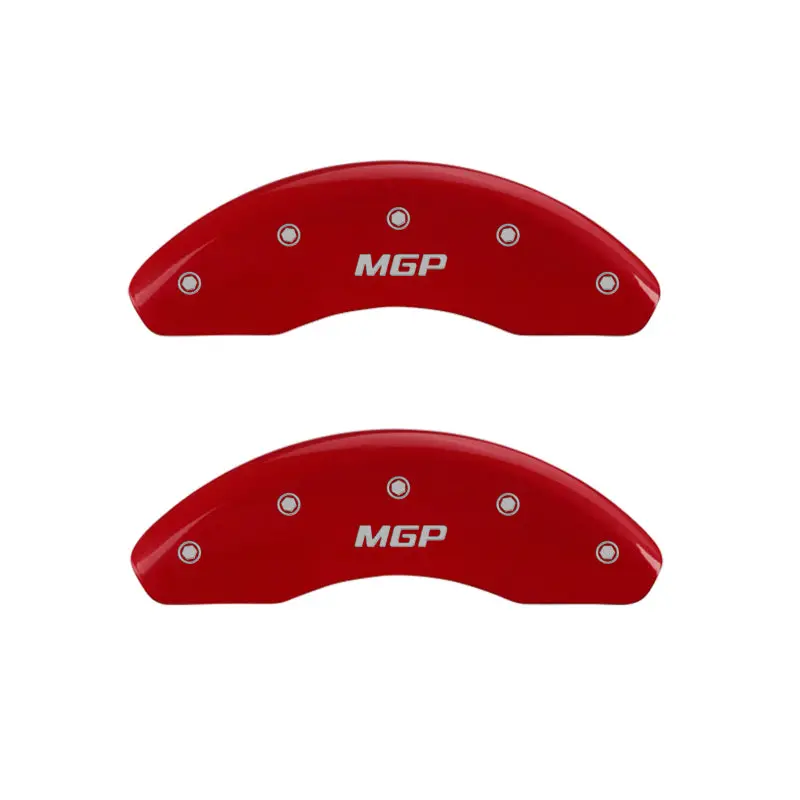 Mgp Engraved 4-Piece Caliper Cover Set For 2005 Toyota Sienna – Red Finish With Silver Character Styling 1