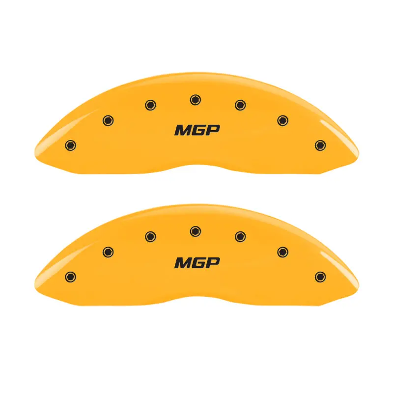 Mgp Engraved Front And Rear Caliper Covers For 2007 Mercedes-Benz Cls550 – Yellow Finish With Black Character Accents 1