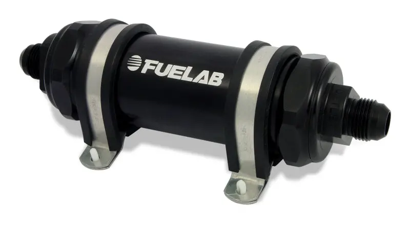 Fuelab Inline Fuel Filter – -8An Inlet/Outlet, 6-Micron Fiberglass Media With Integrated Check Valve 1