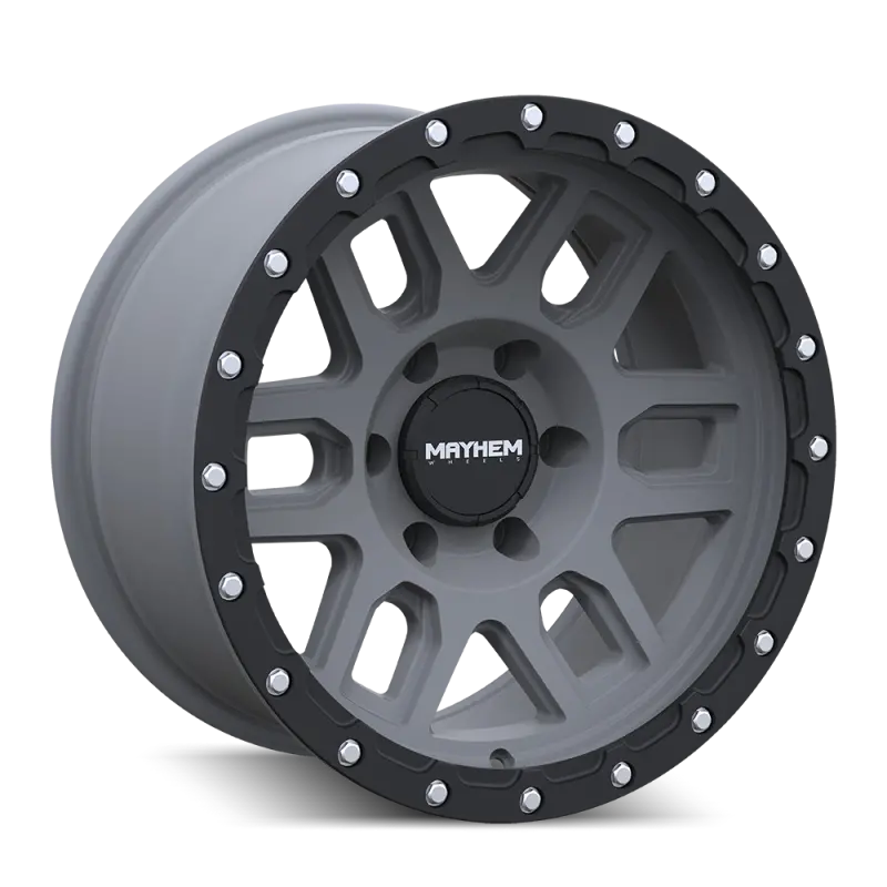 Mayhem Delta 17X9 Matte Gunmetal Wheel With Matte Black Lip – 5X139.7 Bolt Pattern, 0Mm Offset, 108.1Mm Hub Bore 1