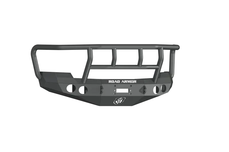 Road Armor Stealth Front Winch Bumper – Textured Black Finish With Titan Ii Grille Guard For 2008–2010 Chevy 2500 1