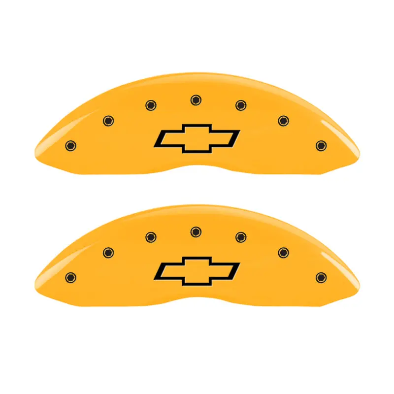 Mgp Yellow Engraved Brake Caliper Covers For 2018 Chevrolet Traverse – Front And Rear Set 1