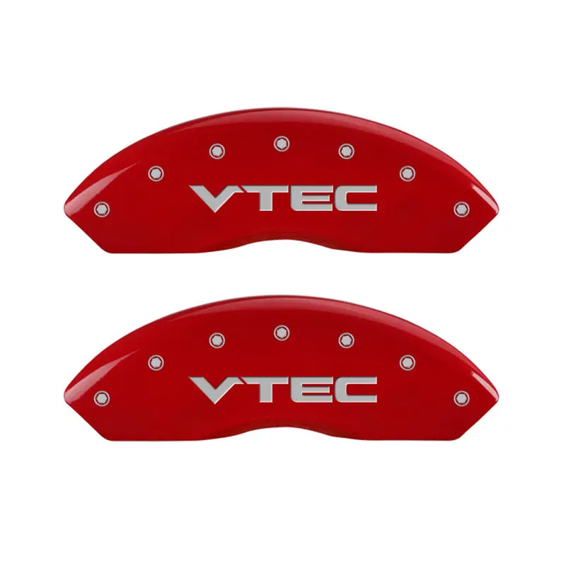 Mgp Engraved Brake Caliper Covers – Front & Rear Set – Red Finish With Silver Lettering 1