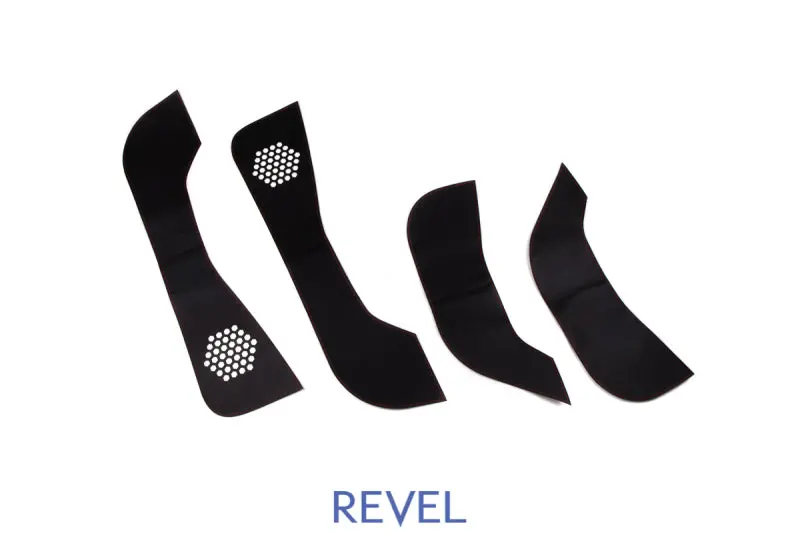 Revel Gt Kick Panel Cover Kit – Red Stitch Accent, Fits 2016–2019 Tesla Model 3, 4-Piece Set 1