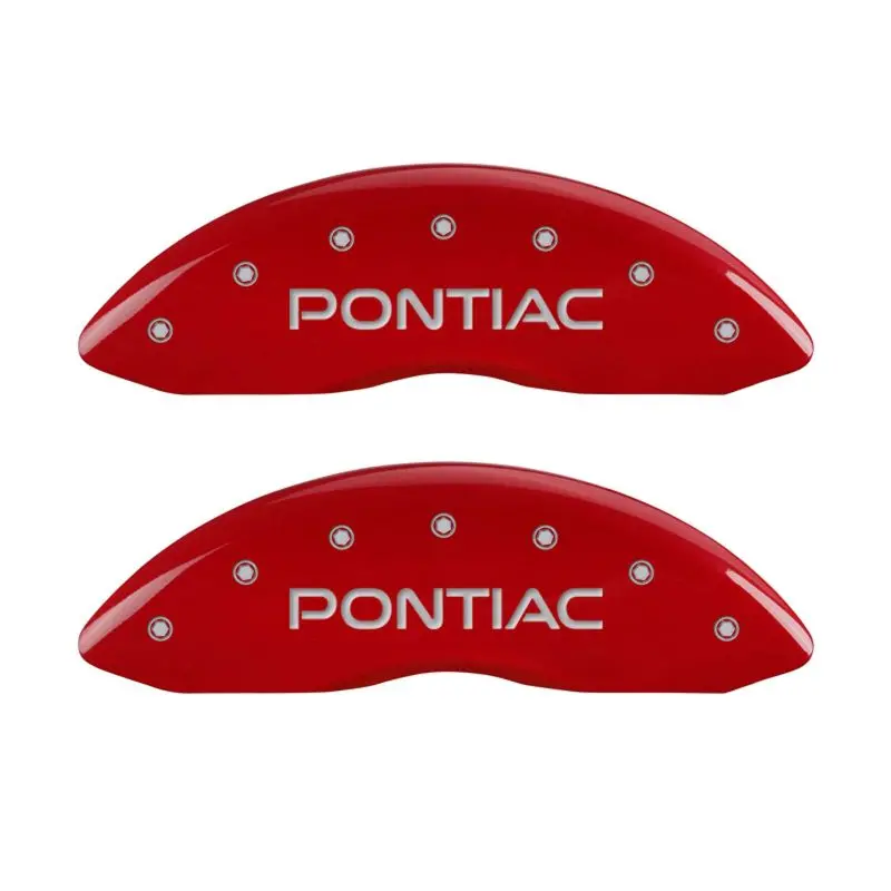 Mgp Engraved Front And Rear Brake Caliper Covers For Pontiac Gxp – Red Finish With Silver Character Detailing 1