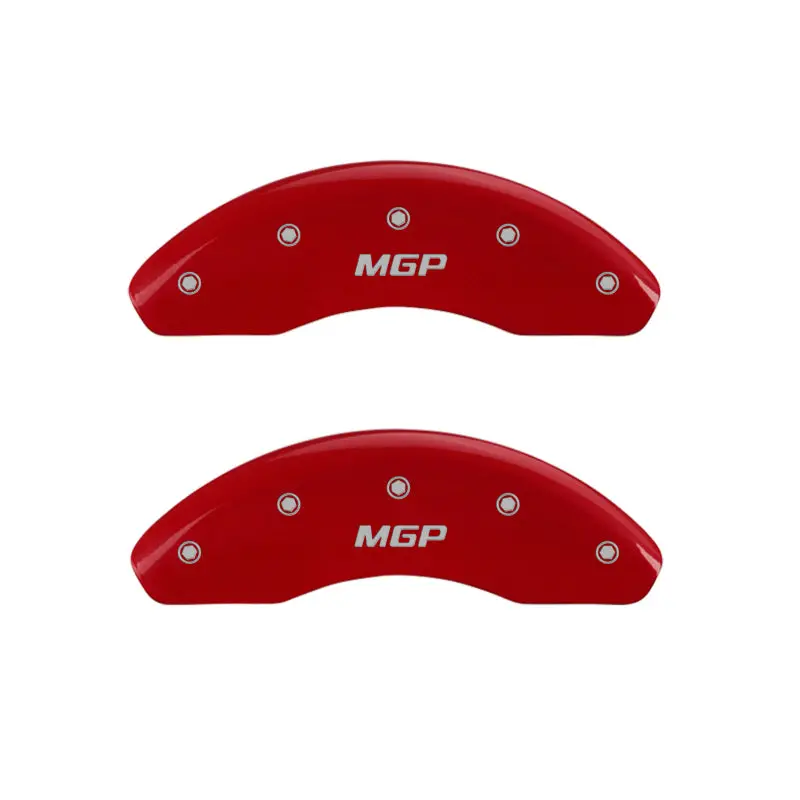 Mgp 4 Caliper Covers Engraved Front & Rear Mgp Red Finish Silver Ch 1