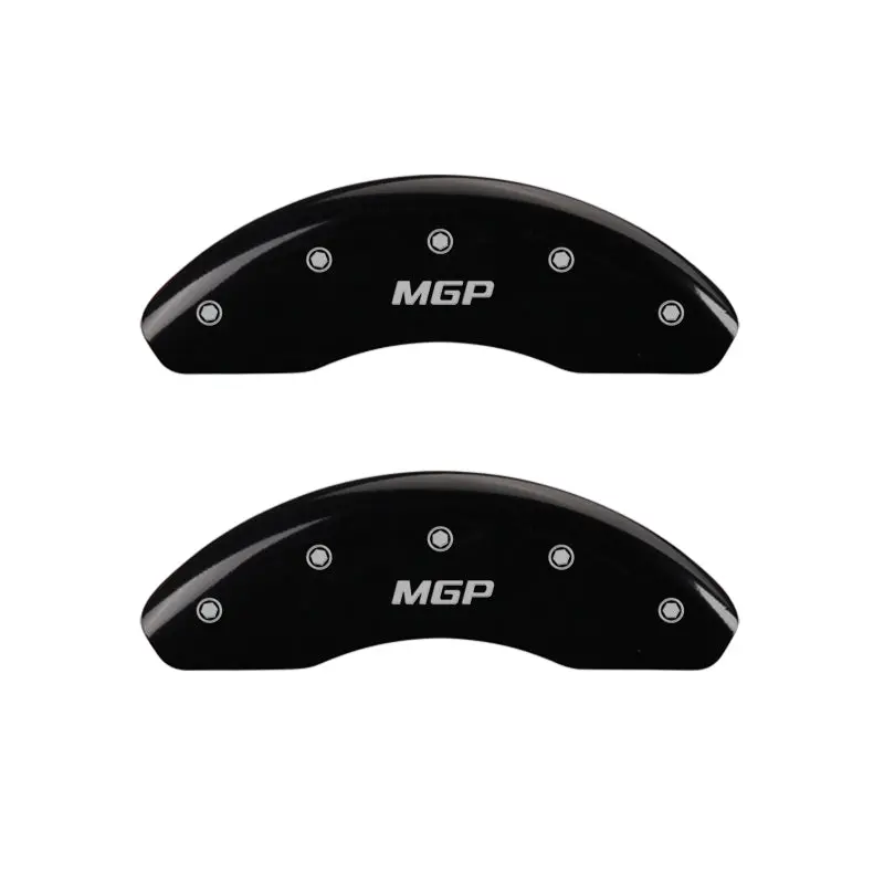 Mgp Engraved 4-Piston Caliper Covers – Black Base With Silver Highlight Detailing 1