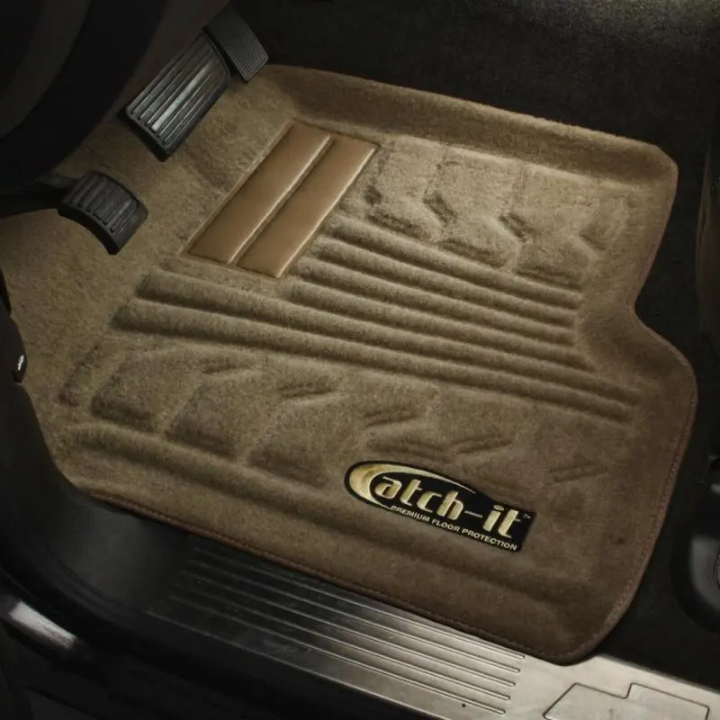 Lund Heavy-Duty Front Floor Liners For 2000–2006 Chevy Tahoe – Tan Carpet Style (2-Piece Set) 1