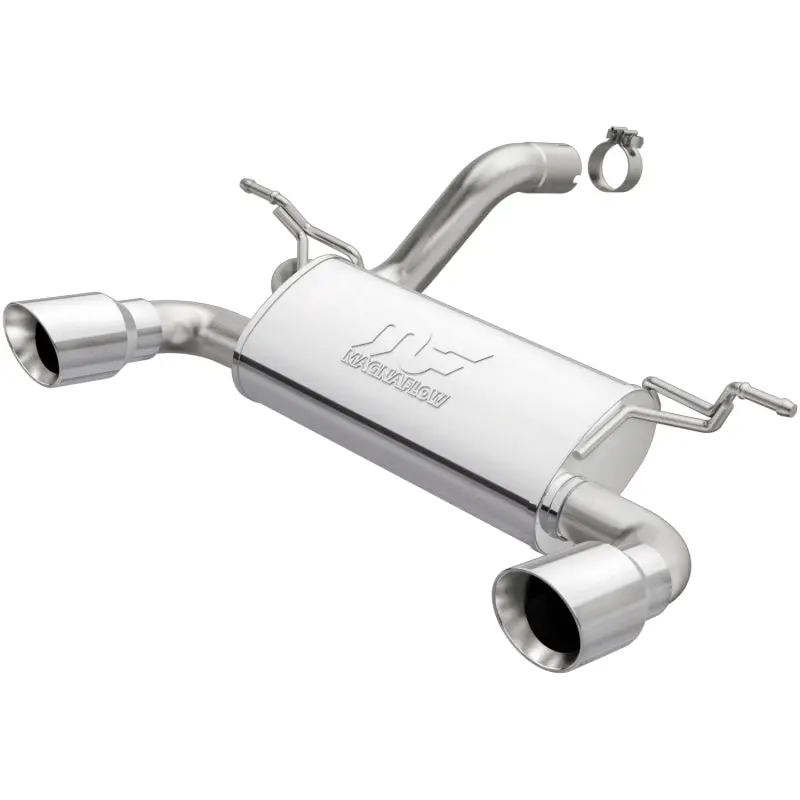 Magnaflow 2018+ Jeep Wrangler 3.6L Dual Polished Tip Axle-Back Exhaust 1