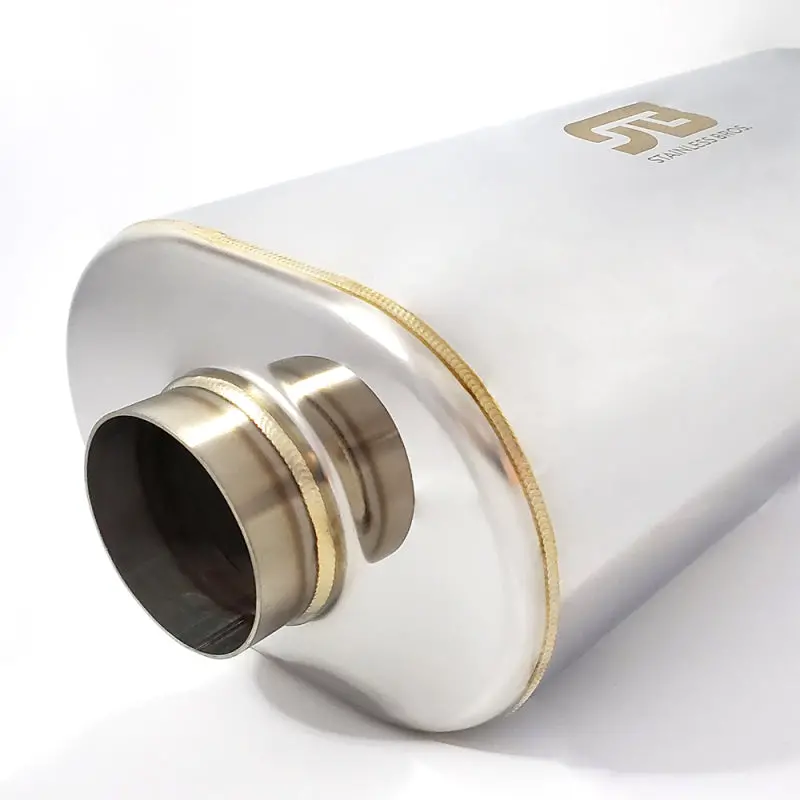 Stainless Bros Polished 3.0-Inch Diameter × 17.0-Inch Overall Length Stainless Steel Muffler (Ss304) 1