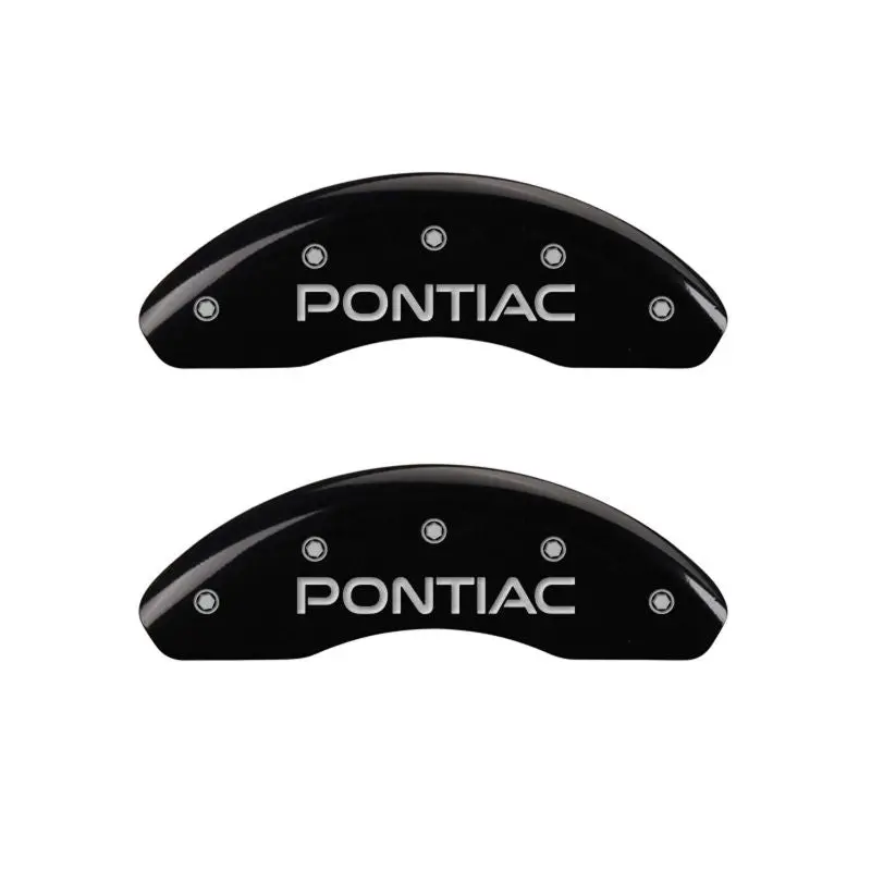 Mgp Engraved Front Caliper Covers (Pontiac Style) And Rear Arrow-Style Covers – Black With Silver Detailing 1