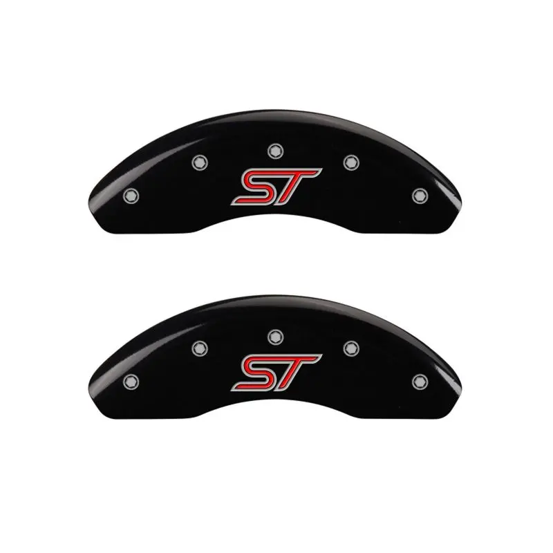 Mgp 4 Caliper Covers Engraved Front & Rear St Black Finish Silver Ch 1
