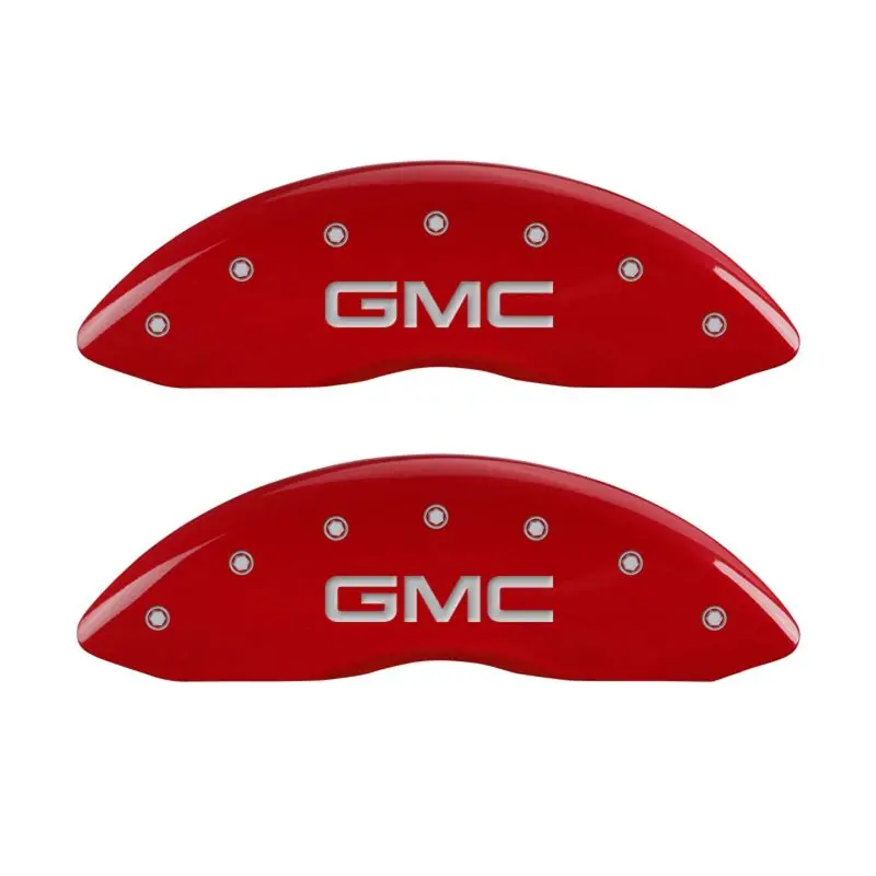 Mgp Engraved Caliper Covers – Front & Rear, Red Accent Trim On Black Base 1
