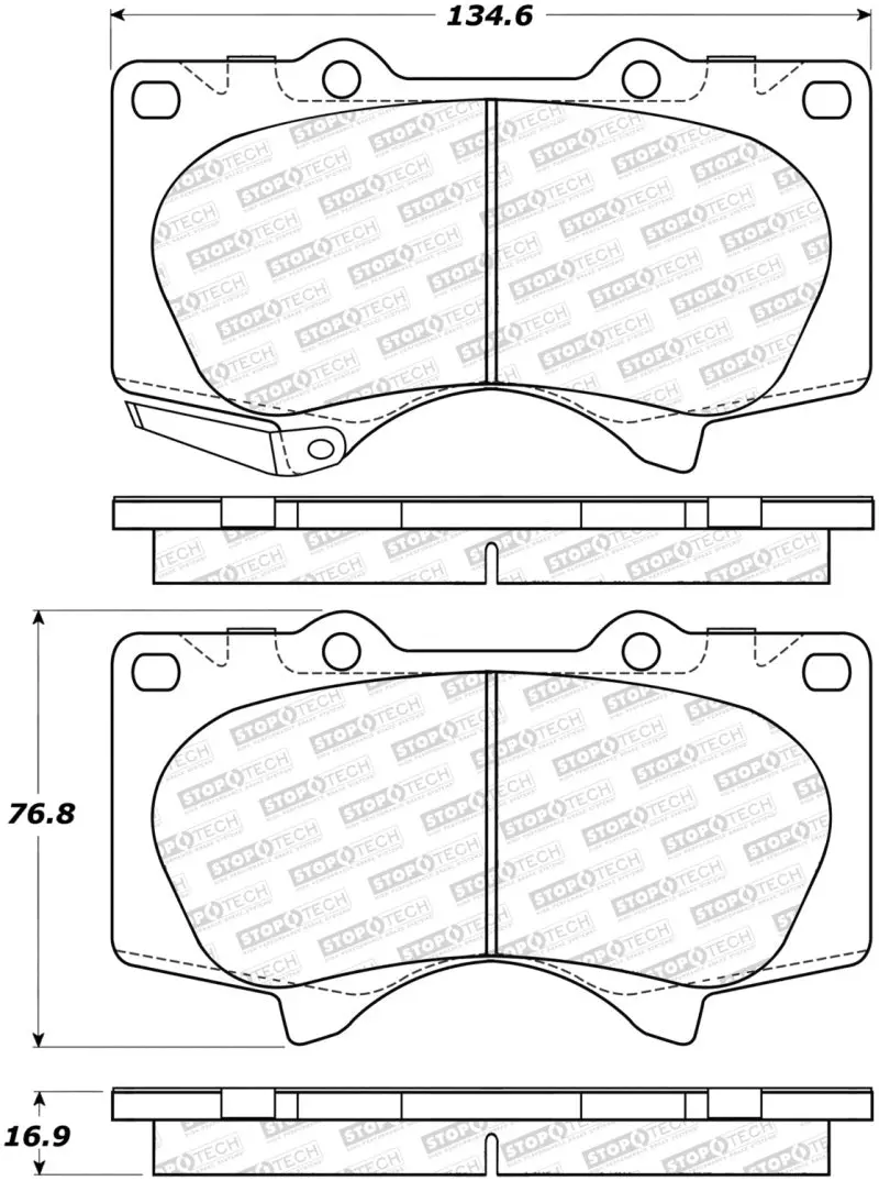 Stoptech Street Performance Brake Pads – Direct Replacement For Multiple Vehicle Applications 1