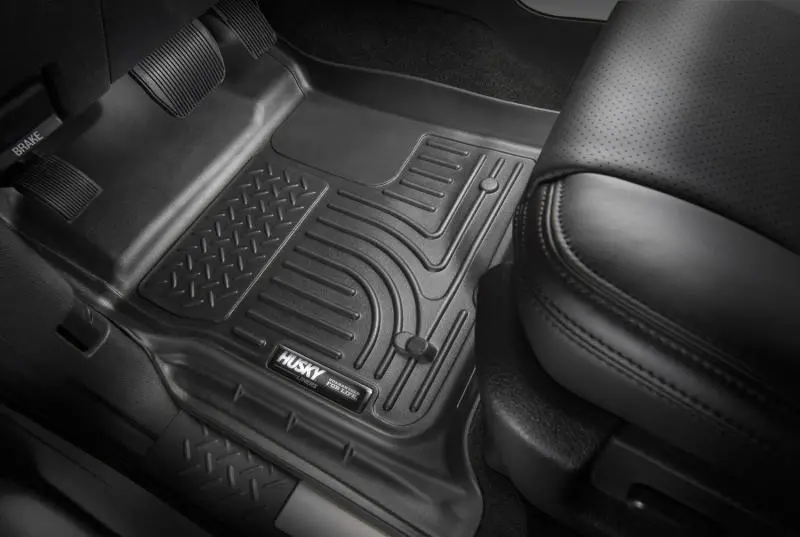 Husky Liners Weatherbeater Floor Mats – 2Nd Row, Black, For 2019 Chevrolet Silverado 1500 Crew Cab 2