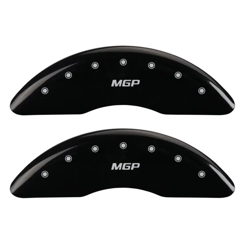 Mgp Engraved Brake Caliper Covers – Front And Rear Set, Black Base With Silver Lettering 1