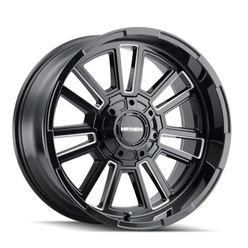 Mayhem Apollo 20X9 Black Wheel With Milled Spokes – 5X127 Bolt Pattern, 0Mm Offset, 87.1Mm Hub Bore 1