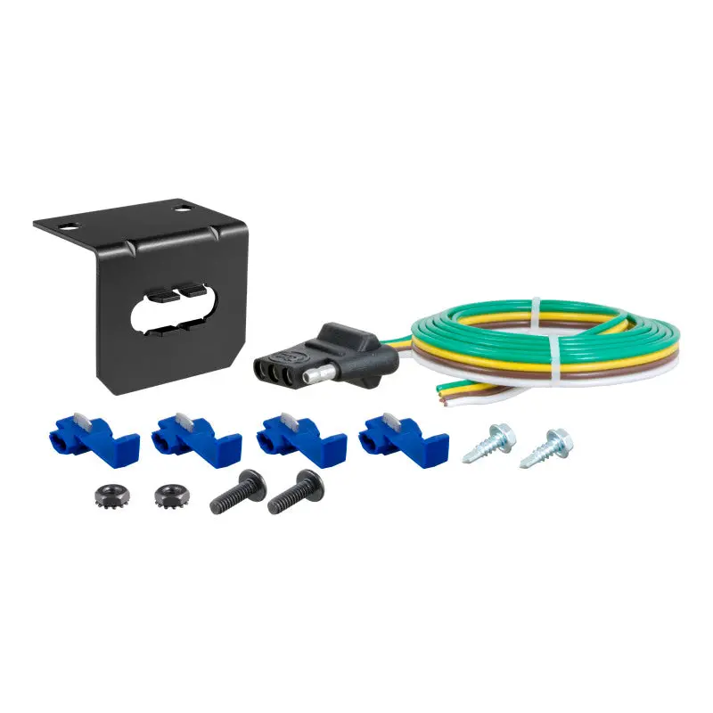 Curt 4-Pin Flat Trailer Connector Socket With Mounting Hardware (Vehicle-Side) 1