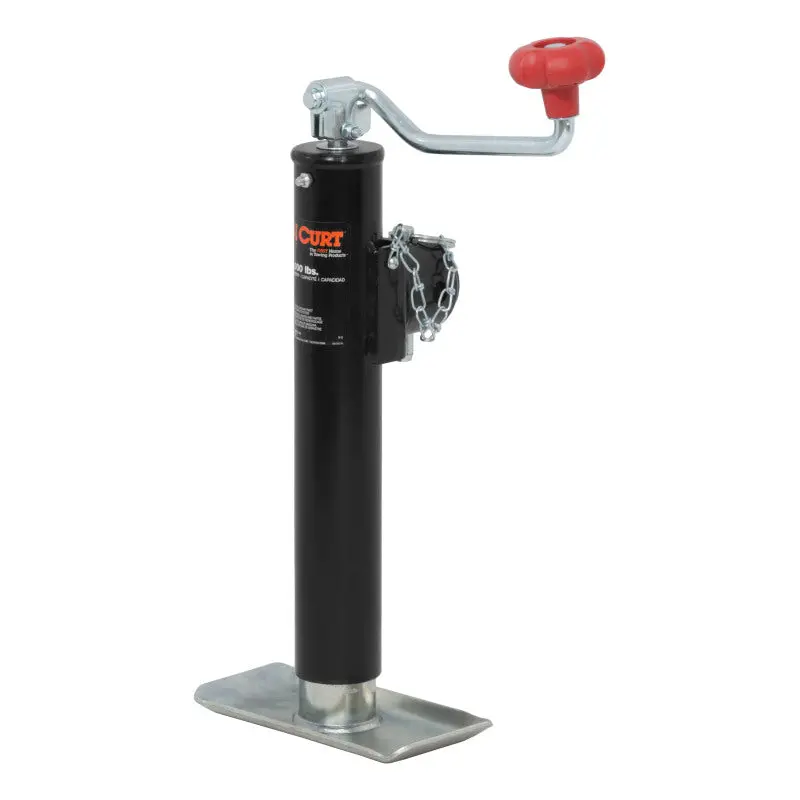Curt Pipe-Mount Swivel Trailer Jack With Top Handle – 5,000 Lb Capacity, 10 In Travel 1