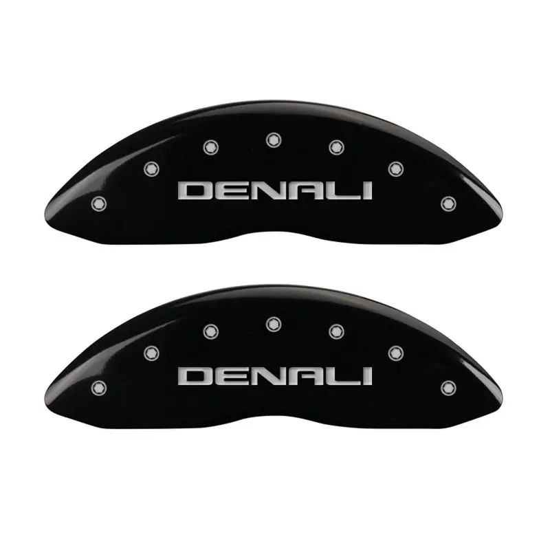 Mgp Engraved Caliper Covers For Cadillac Denali Models – Black Finish With Silver Accents 1